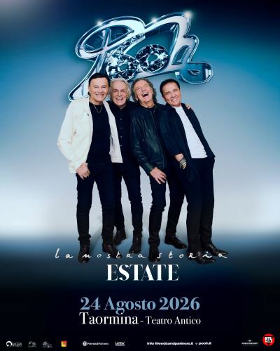 I Pooh in concerto al Teatro Antico di Taormina - 24 agosto 2026.